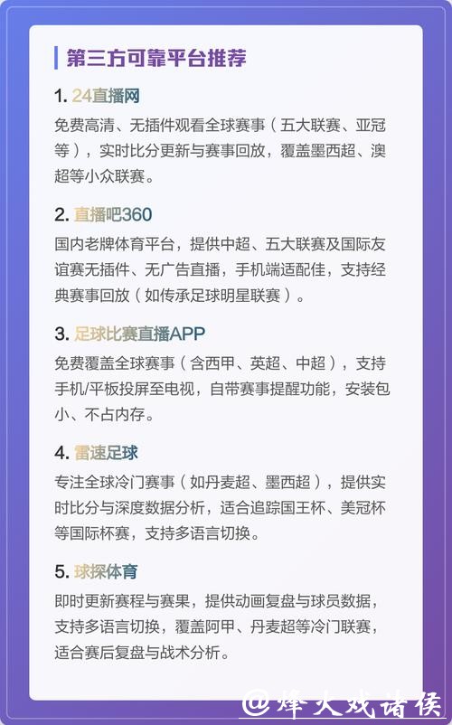 世界杯直播平台观看体验，高质量选择合集